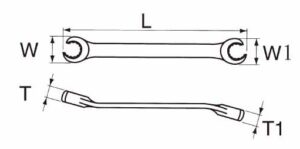 1105M/A Flare Nut Wrench (12 Point)