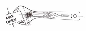 1170- Gate-Open Adjustable Wrench 1 1170-Gate-Open Adjustable Wrench-Spanner
