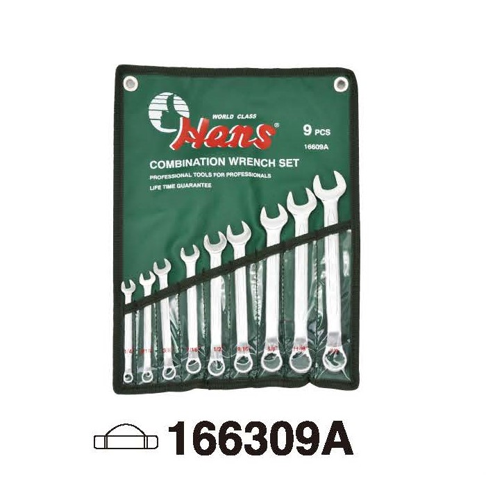 45° Combination Wrench Set- 1163M/A- 45° Combination Wrench- German Style