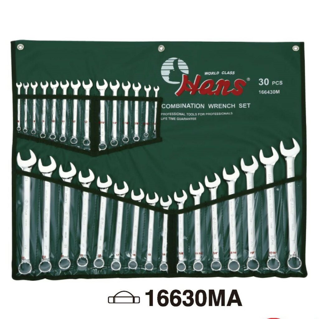 Wrench Roll Pouch Bag-1161M/A Combination Wrench 12 45° Combination Wrench Set- 1163M/A- 45° Combination Wrench- German Style