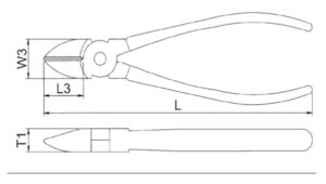 1840- Diagonal Cutting Nippers