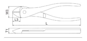 1843- Diagonal Cutting Nipper(Heavy Duty)