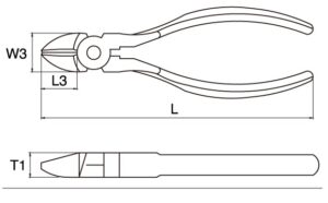 1845- Diagonal Cutting Nipper (American Style)