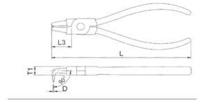 1856- Internal Circlip Pliers- Bent Pattern