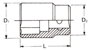 6402M/A- Hand Socket (Manual) 12 Point- 3/4″ Drive