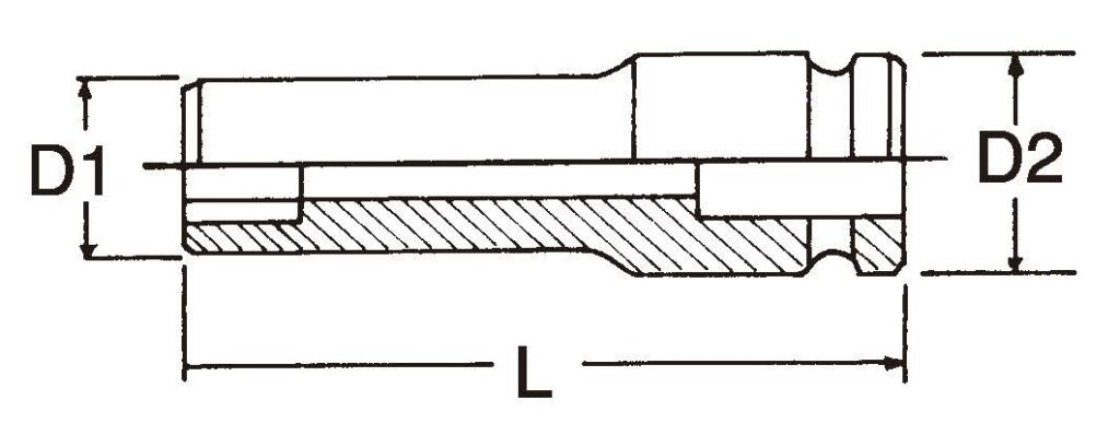 84300M/A 1/2" Drive Deep Impact Socket - 6 POINT