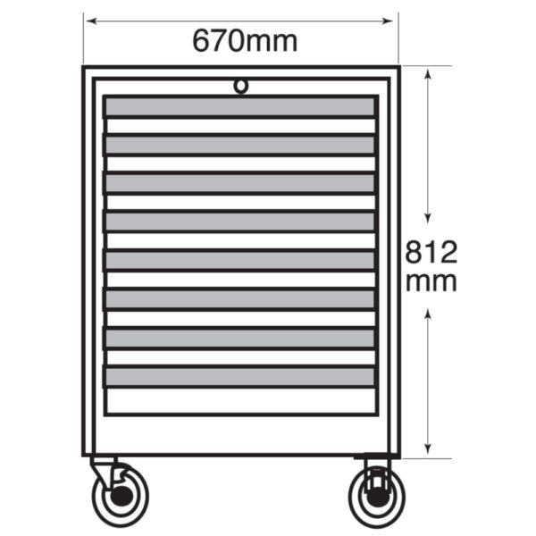 9918HQL Workshop Tool Trolley 8 Drawers