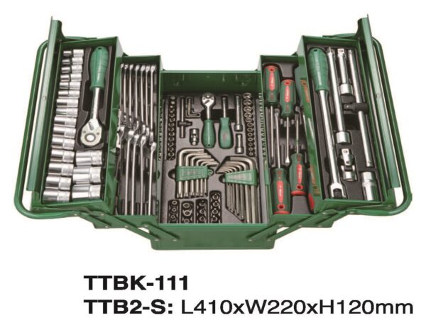 TTBK-111G Tote Tool Box in 111 PCs