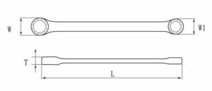 11050M-double ring wrench flat-type