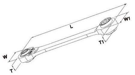 4 in 1) Gear Ring Wrench Reversible Spline