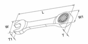 1165S- Stubby Gear Ring Wrench- (Open End)