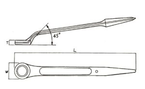1502- Single Ring Wrench- 45° 1 1502 Single ring wrench 45º