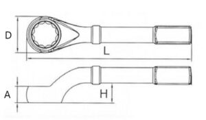 45° Offset Slugging Ring Wrench