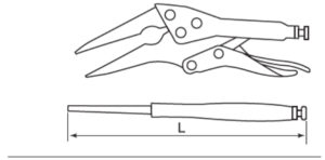 1807- Long Nose Locking Plier-(Standard Curve Jaw)- Heavy Duty