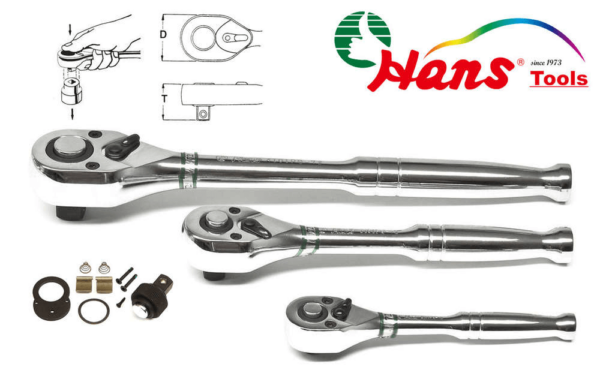 Quick release 72teeth Ratchet handle_hanstool.de