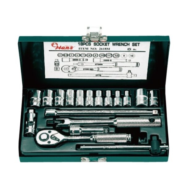 2618M/A-Socket Wrench Set- 1/4" Drive- 18Pcs