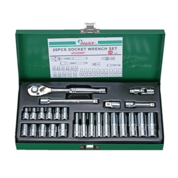 2626MP/AP- Socket Wrench Set- 1/4" Drive- 26PCS