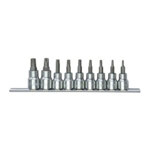 36025-9C- Holey Star Bit Socket Set- 3/8" Drive- 9 Pcs