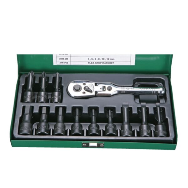 3613F- Socket Wrench Set- 3/8" Drive- 13 Pcs