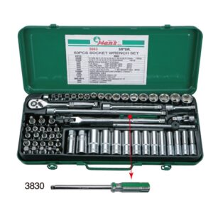 3663- Socket Wrench Set- 3/8" Drive- 63 Pcs