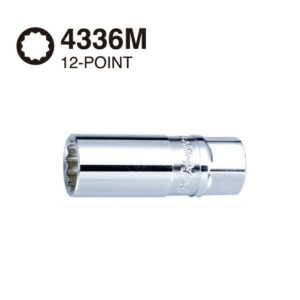 4336M/A-Spark Plug Socket (12 Point)- 1/2"Drive- (Magnet Insert)