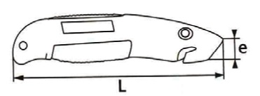 5507- Retractable Utility Knife 1 Knife draft Hanstools