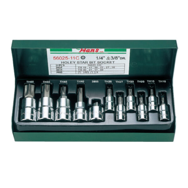 56025-11C- Bit Socket Set - 3/8" Drive- 11 Pcs