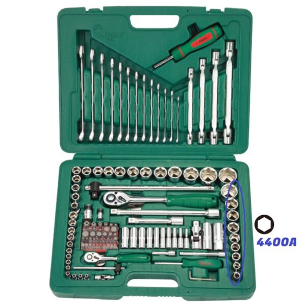 TK-124- Industrial Tool Kit 124 Pcs- 1/4",1/2" Drive