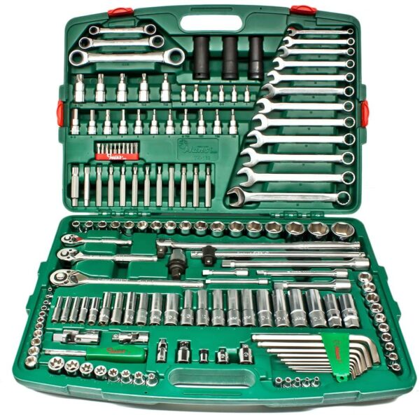 TK-163- Tool Kit 163PCs-Socket & Combination Wrench Set- 1/4", 3/8", 1/2" Drive