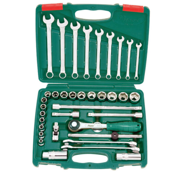 TK-37- Tool Kit 37 PCs (Socket & Combination Wrench Set)- 3/8" Drive