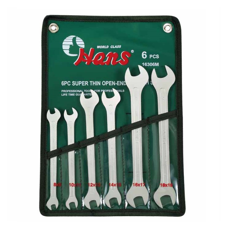 Wrench Roll Pouch Bag-1153M Double Open-End Super Thin Wrench 1 16306m Super thin double open-end wrench set