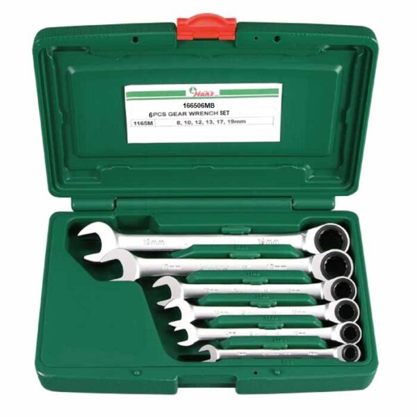 16651MB- Open-End Gear Ring Wrench Set with Adaptors