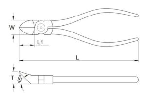 1849V- 美規塑膠鉗-45° 45° Plastic Cutting Plier 1 1849V LPIC