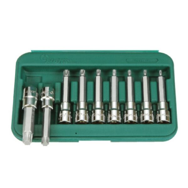 46024-49- Star Bit Socket Set- 1/2" Drive- 9 Pcs