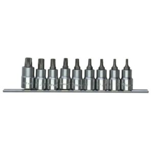 46024-9C- Star Bit Socket Set- 1/2" Drive- 9 Pcs