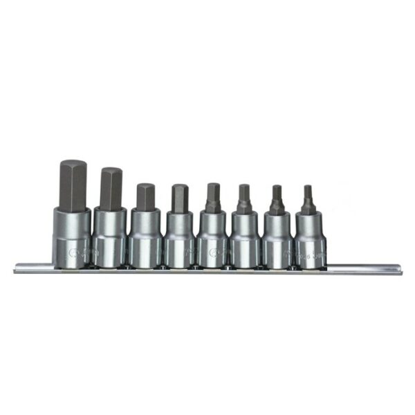 46026-8C- Hex Bit Socket Set- 1/2" Drive- 8 Pcs