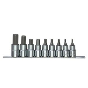 46026-9C- Hex Bit Socket Set- 1/2" Drive- 9 Pcs