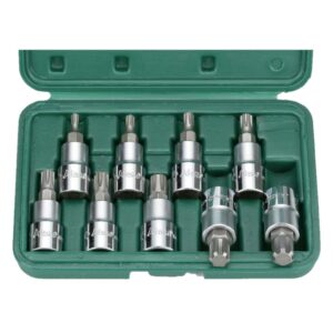 46029-9- Ribe Bit Socket Set- 1/2" Drive- 9 Pcs