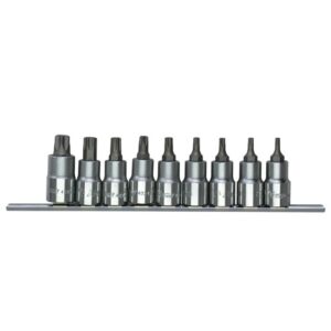 46030-9C- Star Plus Bit Socket Set- 1/2" Drive- 9 Pcs