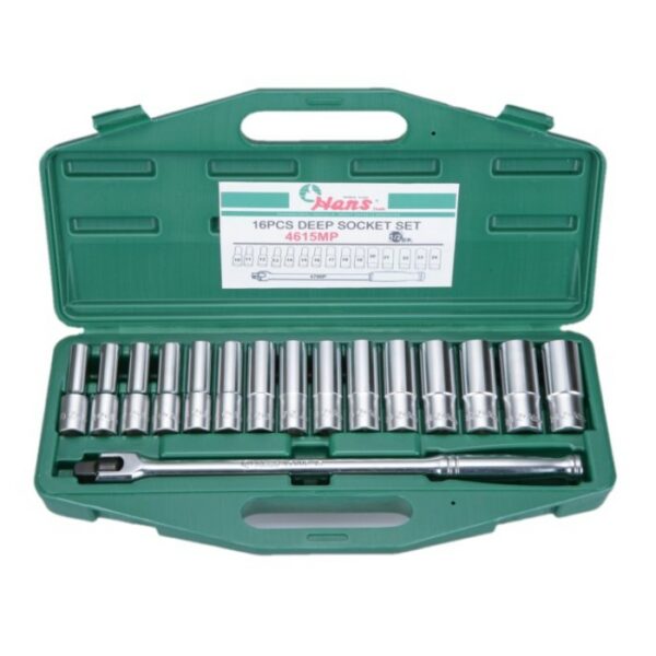 4615MP- Socket Wrench Set- 1/2" Drive- 16 Pcs