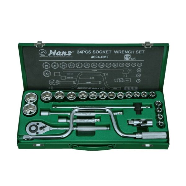 4624-6MT- Socket Wrench Set- 1/2" Drive- 24 Pcs