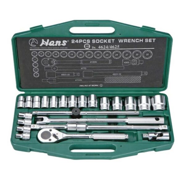 4624MB-Socket Wrench Set- 1/2" Drive- 24 Pcs