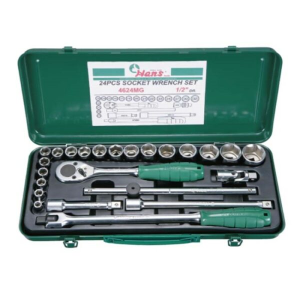 4624MG-Socket Wrench Set- 1/2" Drive- 24 Pcs