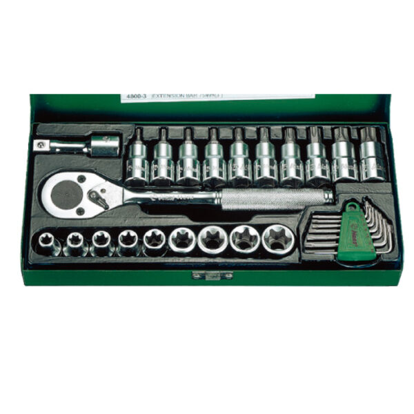 4628T- Bit Socket Wrench Set- 1/2" Drive- 28 Pcs