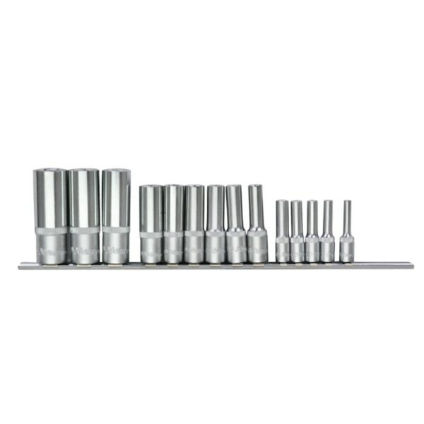 56314E-Star Deep Socket Set- 1/4", 3/8", 1/2" Drive- 14 Pcs