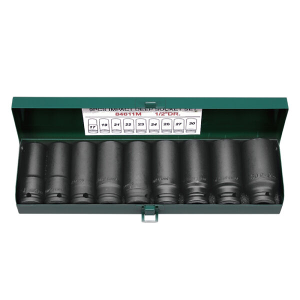 84611M-Deep Impact Socket Set- (9PCs)-1/2" Drive