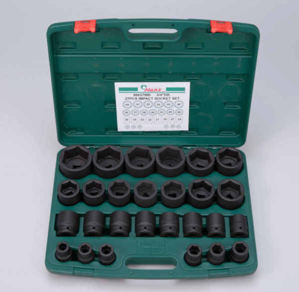 86627MB/AB-Impact Socket Set-(27PCs)-3/4" Drive