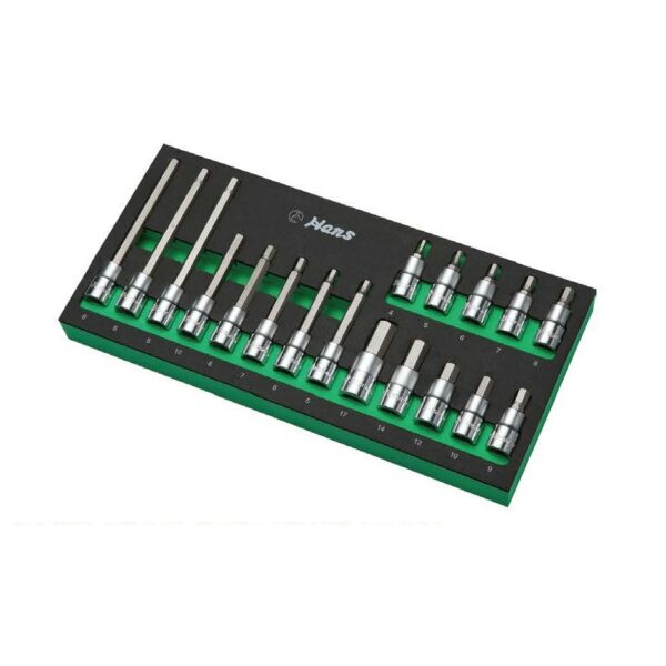 TTF-47R/ Bit Socket Set- 18 Pcs- 1/2" Drive